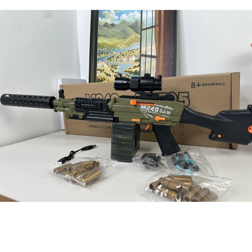 电动手动双模式手一体抛壳M416软弹枪巴雷特突击步枪儿童玩具枪