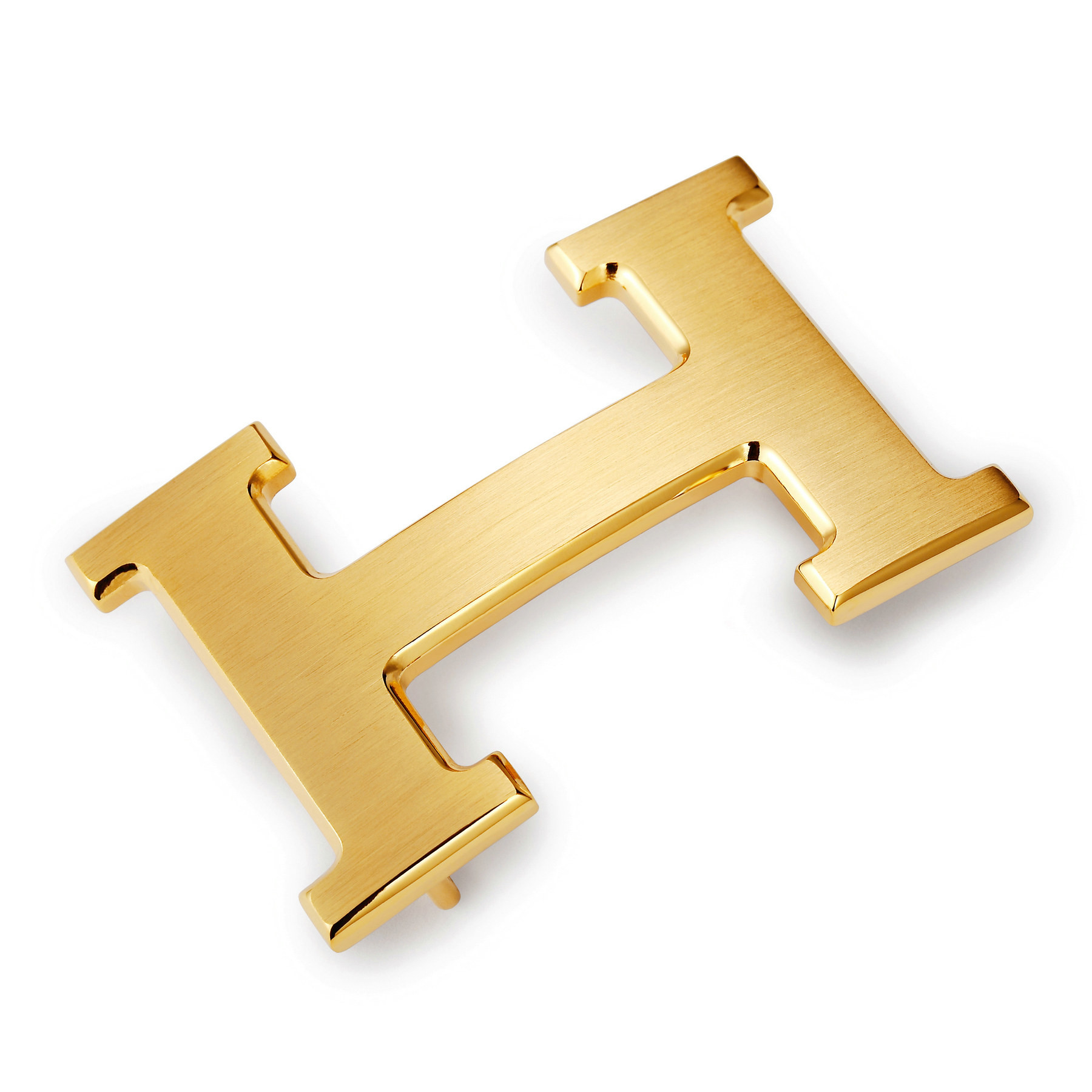 适用爱马男仕单扣头裤带头子男女平滑扣皮带卡子配件3.2/3.8CMH扣