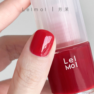 Lelmol中国红指甲油2024新款 正红色免烤持久过年大红色显白不可剥
