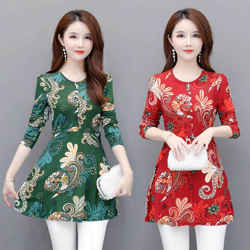 中老年女装新款秋装大码长袖上衣40-60岁妈妈装夏季宽松T恤打底衫在类目 女装/女士精品, T恤中 - 来自Buy2taobao.com提供专业的淘宝代购服务