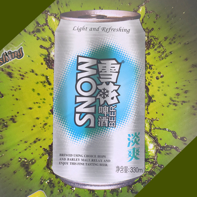 新货雪花啤酒8度淡爽拉格330ml整箱24罐装正品麦香纯正国产浙江真