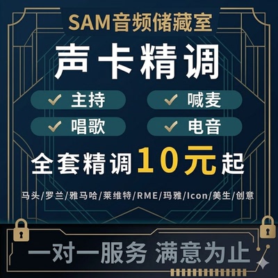 声卡调试精调专业调音师艾肯外置雅马哈RME莱维特IXI创新内置机架