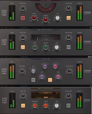 正版ssl母带插件套装SSL Studio Fusion母带级模拟效果器套装