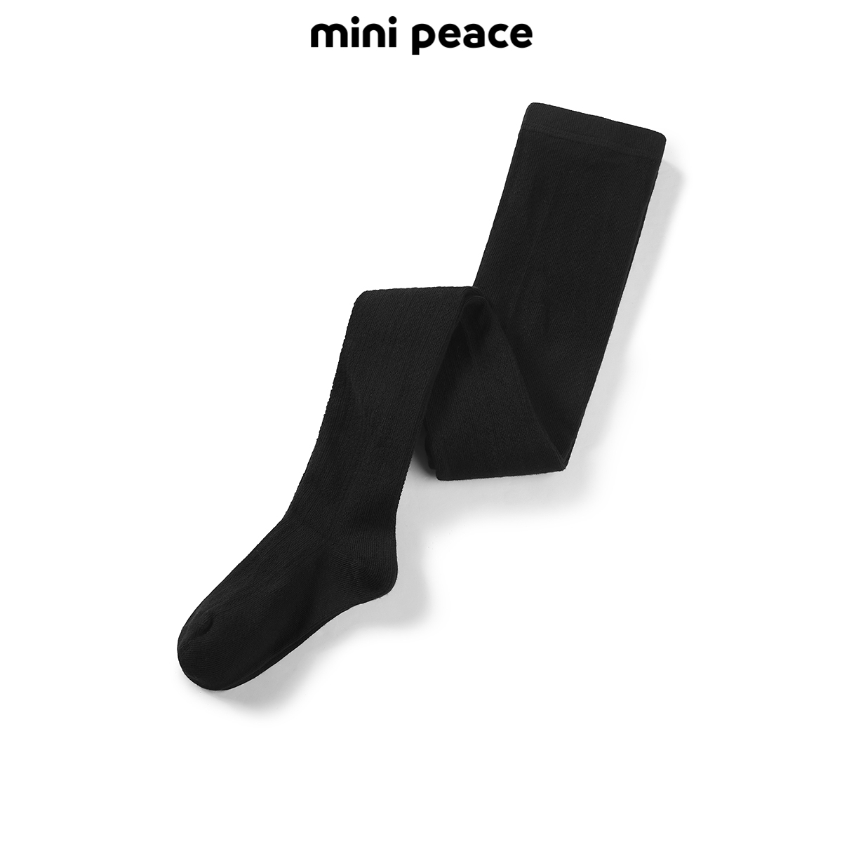 【专柜同款】MINIPEACE太平鸟童装女童纯色连裤袜黑色简约春秋