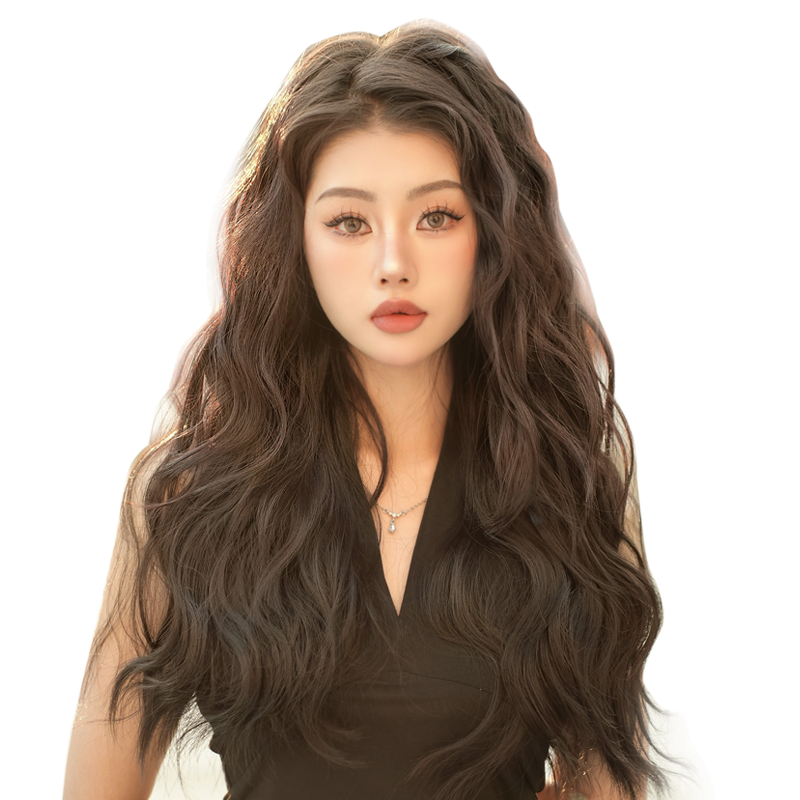 水波纹假发片三片式卷发假发女长发自然蓬松增发量隐形仿真接发片