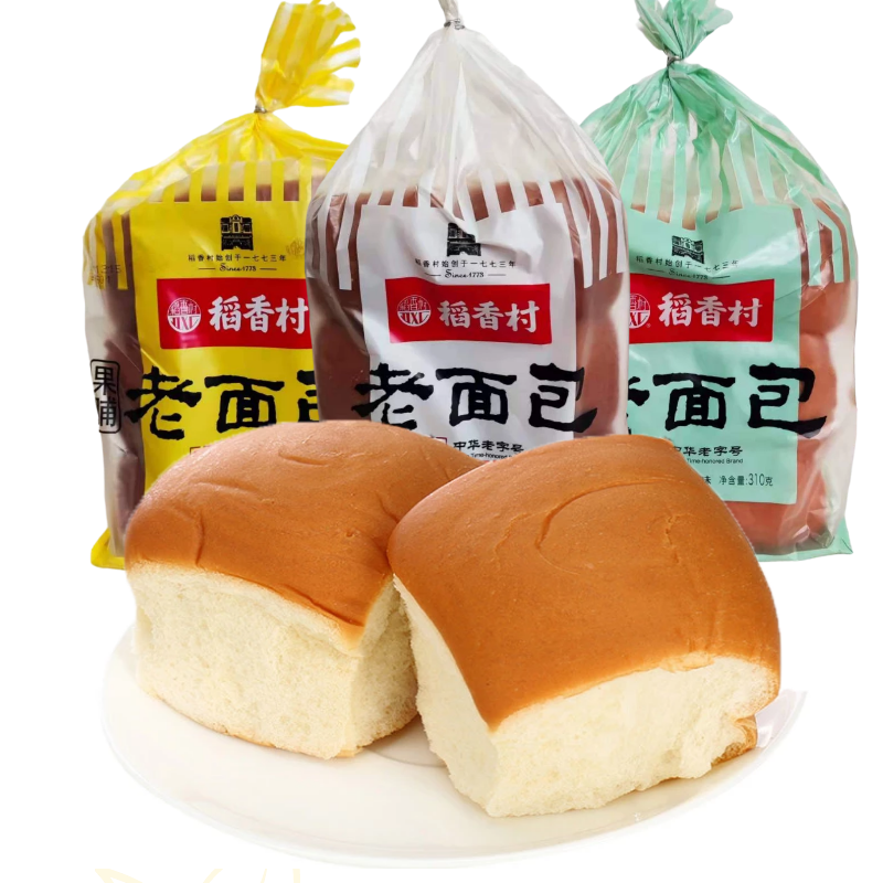 稻香村老面包310g*2手撕起酥软式果脯面包休闲早餐糕点心零食小吃