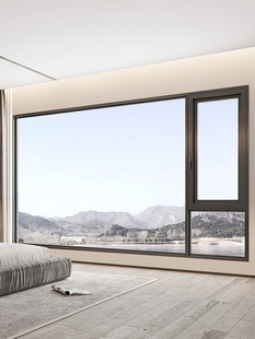 新豪轩埃森系统断桥铝门窗定制封阳台封窗铝合金隔音落地窗户加装
