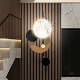 现代挂饰玄关铁艺壁饰木格栅装饰画轻奢壁饰客厅电视背景墙壁挂件