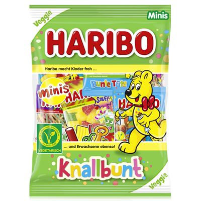 德国进口Haribo哈瑞宝多彩什锦混合分享装230g酸粉夹心水果软糖