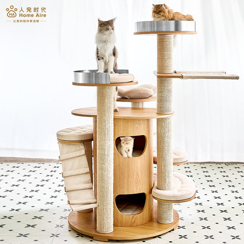 豪华猫窝猫别墅Homeaire实木