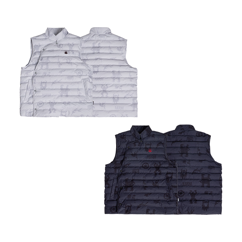 圣山2025秋冬阿里系列岩画藏式马甲潮流休闲中性立领棉服外搭背心