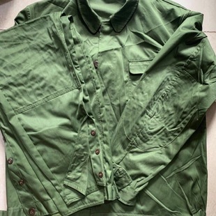 老式库存纯棉工作服涤卡套装加厚带补丁耐磨劳保服机修工作服套装