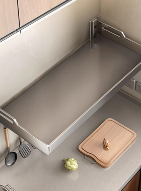 厨房置物架免打孔壁挂枪灰调料架加宽调味品多功能家用大全收纳架