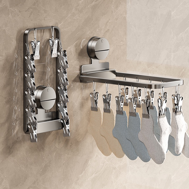 吸盘折叠袜子晾晒架家用晾晒内衣