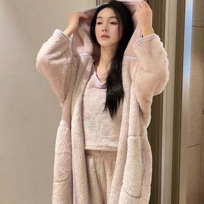 珊瑚绒睡衣女款2025新款秋冬季