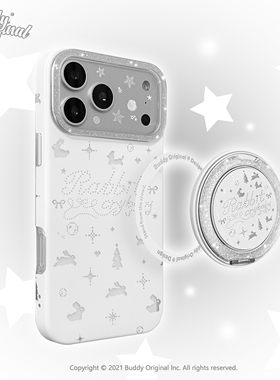 BUDDY原创雪白闪亮亮适用iphone17手机壳可爱风苹果16promax保护套磁吸15pro新款17promax高级