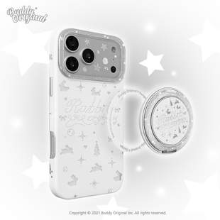 BUDDY原创雪白闪亮亮适用iphone17手机壳可爱风苹果16promax保护套磁吸15pro新款 17promax高级