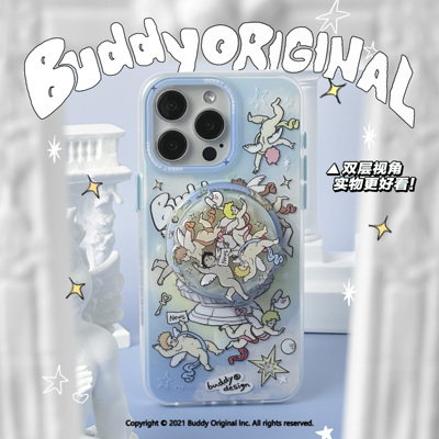 喷泉天使双层iPhone16手机壳