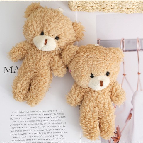 可爱黄油小熊毛绒玩具钥匙包挂件毛绒公仔玩具玩偶娃娃饰品小礼物