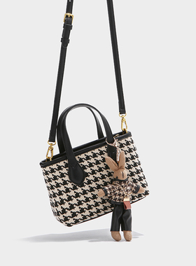 2025新款千鸟格女包复古小包高级感手提包单肩斜挎包休闲百搭包包