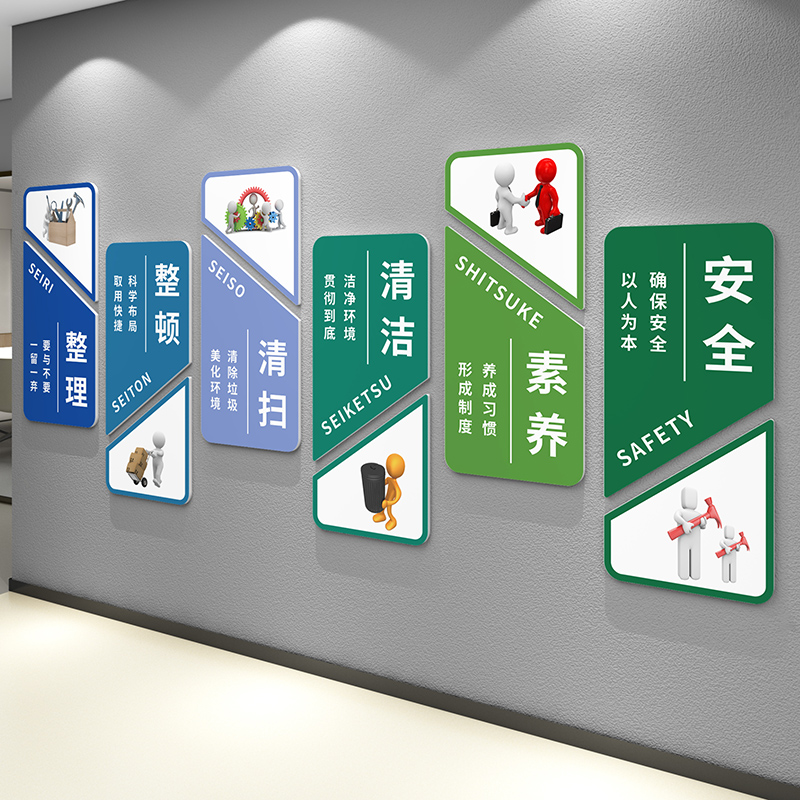 6s管理企业文化墙贴办公室装饰画 画氛围布置工厂车间形象背景墙