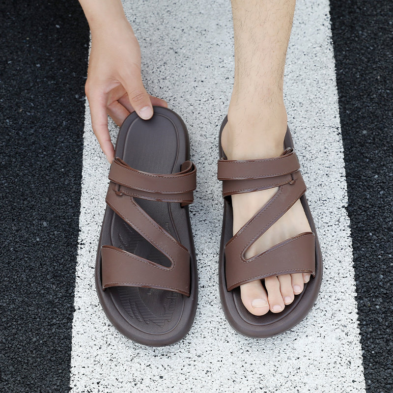 SANDALS MENS SUMMER WEAR 2024 NEW TRENDY BRAND ANTI-SLIP DUAL-PURPOSE SANDALS ARE FASHIONABLE CASUAL WEARABLE SUMMER SLIPPERS