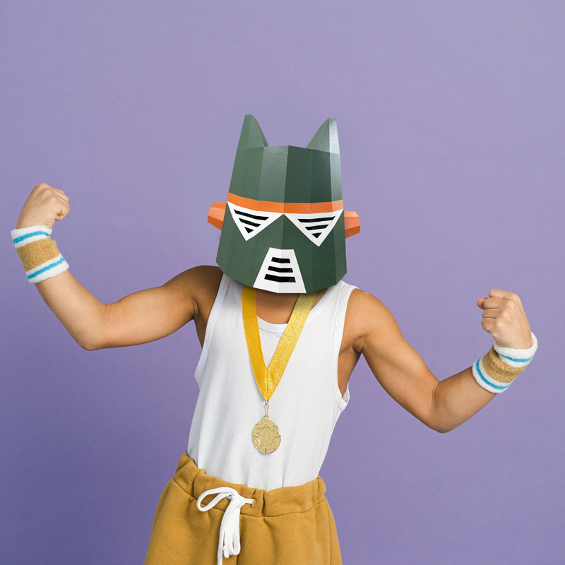 康达姆机器人头套孩子变形金刚面具儿童玩具手工礼物生日派对装饰