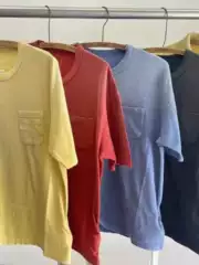 Visvim Fil 23Ss Crash Jumbo Tee Summer Street Style Nakamura Distressed Vintage Pocket Short-Sleeve T-Shirt