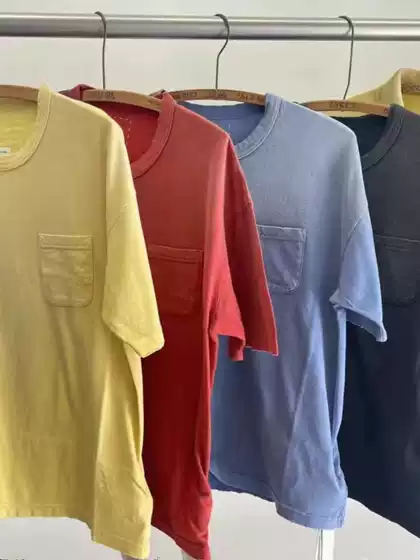 Visvim Fil 23Ss Crash Jumbo Tee Summer Street Style Nakamura Distressed Vintage Pocket Short-Sleeve T-Shirt