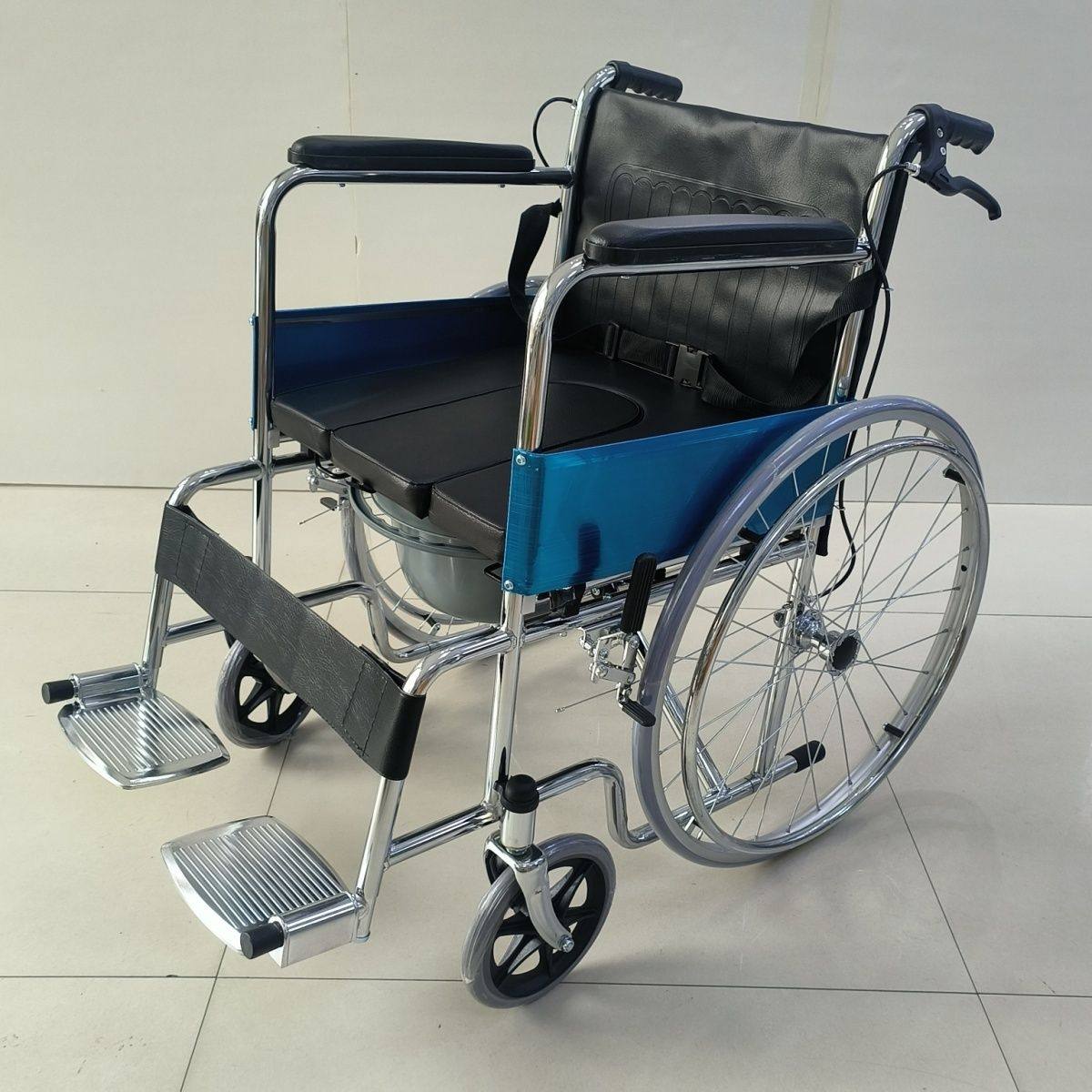 督浦带便桶轮椅车折叠轻便手推车