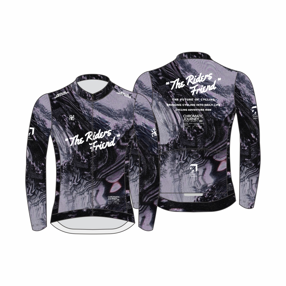 Daex新款秋冬修身长短袖骑行服星暮扎染公路自行车服短款透气速干