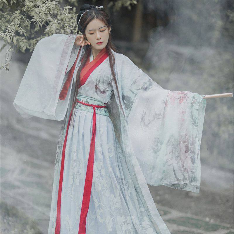 银狐齐腰汉服女古装魏晋风学生中国风交领襦裙广袖流仙裙套装秋装|ruв категории Женская одежда, костюм/национальная одежда/театр костюм, национальная одежда/этап погрузки - от Buy2taobao.com для оказания профессиональной услуги покупки агента Taobao