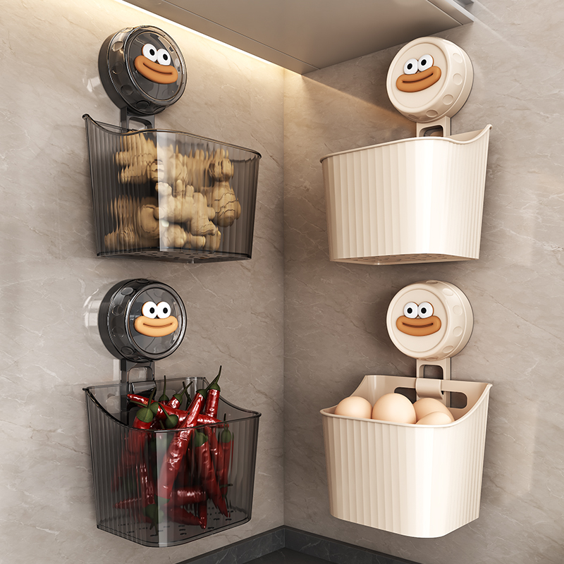 【强力吸附】吸盘葱姜蒜收纳盒