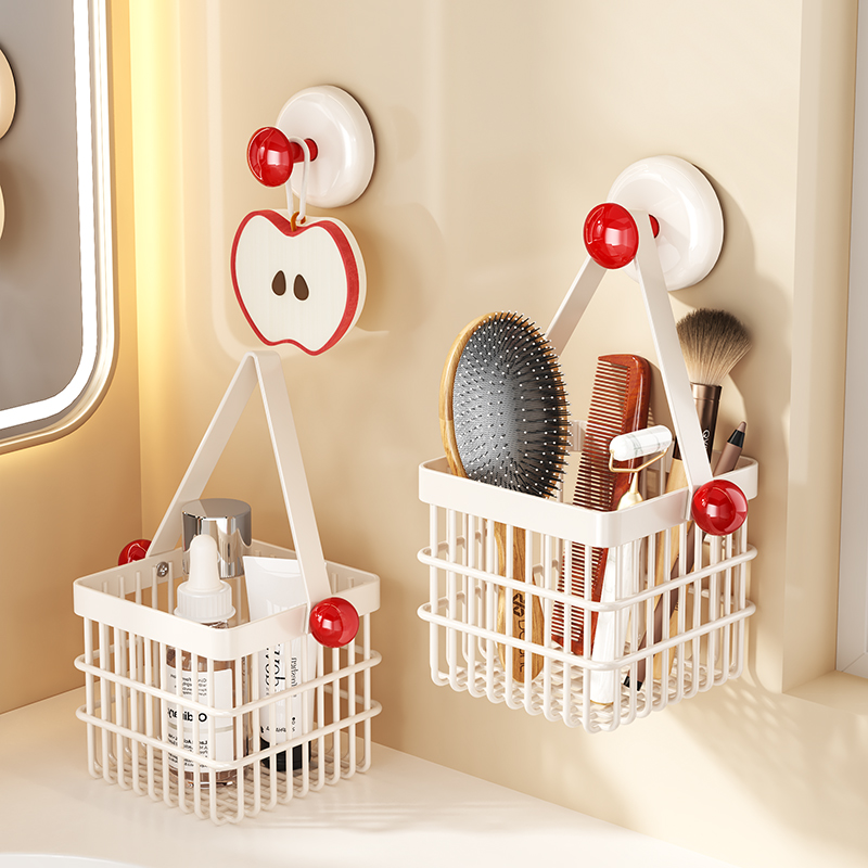 【一篮多用】卫生间梳子发圈挂篮