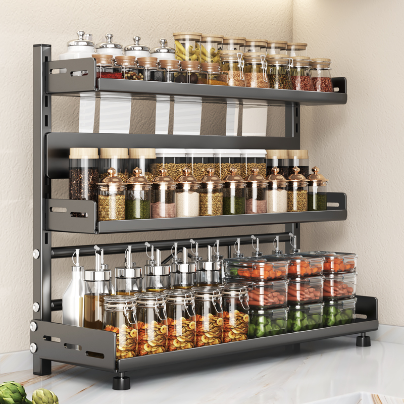 【稳固不晃】厨房油盐调料置物架