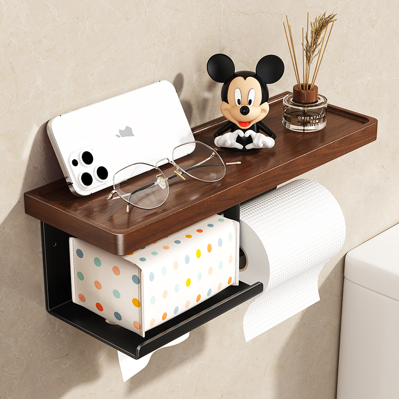 卫生间厕纸盒免打孔壁挂厕所抽卷纸架家用洗手间擦手纸巾置物架子