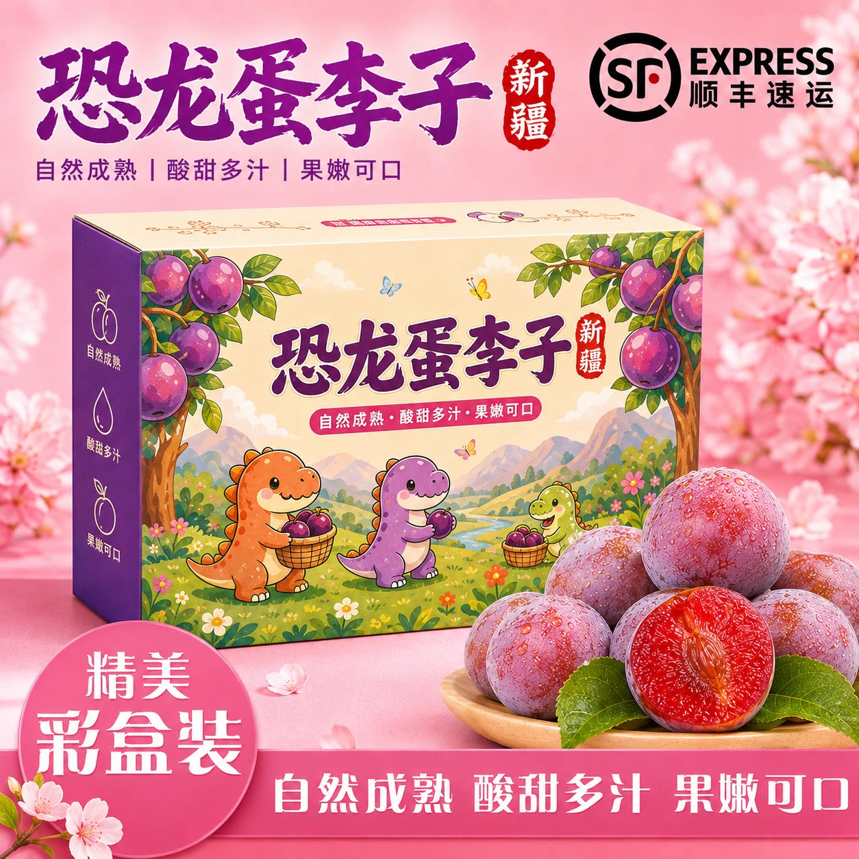（顺丰京东）新疆恐龙蛋李子红心红肉当季新鲜孕妇水果爱甜酸爽