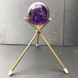 黄铜球座原石原矿装饰品架子底座拆装便携置物架适合5cm—10cm球