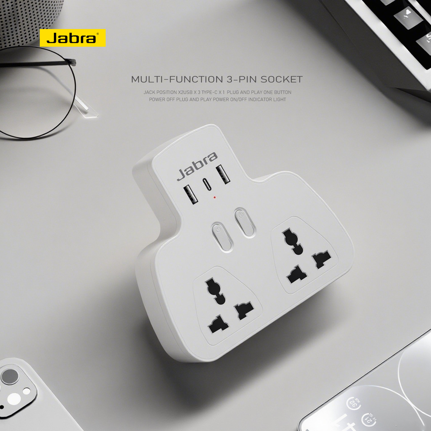 13A英式带线排插多功能带通电指示灯USB+Type-C多孔位插座转换器,电子/电工,USB插座/快充插座,淘宝优惠券,粉丝福利购,淘宝优惠卷