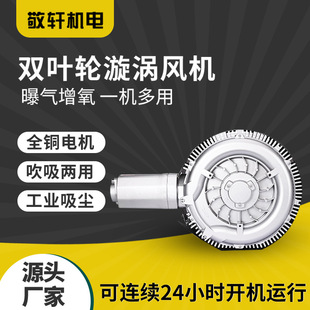 曝气增氧双叶轮旋涡风机工业器械适配电机吹洗两用大功率鼓风机