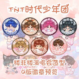 时代少年团楼非楼演唱会饭制q版镭射徽章马嘉祺丁程鑫宋亚轩自制