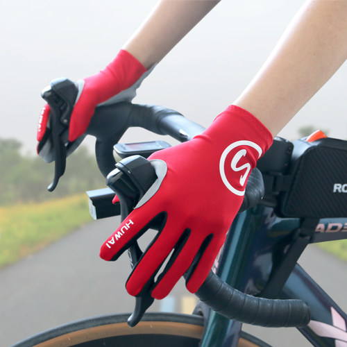 骑行手套夏男女薄款全指减震防滑