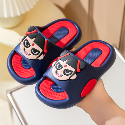 卡通哪吒儿童凉拖鞋洗澡家用防滑