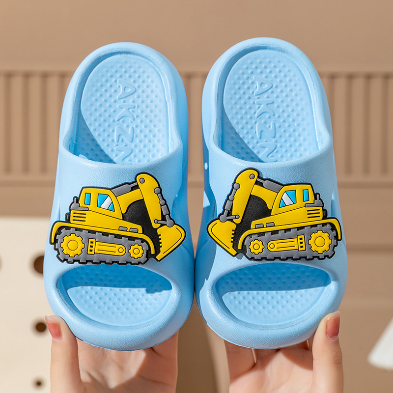 挖掘机儿童拖鞋男童夏季踩屎感卡通厚底EVA家用外穿男孩洗澡凉拖,童鞋/婴儿鞋/亲子鞋,儿童凉拖鞋,淘宝优惠券,粉丝福利购,淘宝优惠卷