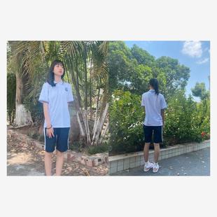 校服东莞市黄江海德实验学校校服 中学生短袖初中校服华学生专拍