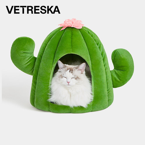 未卡仙人掌猫窝冬季保暖猫封闭式