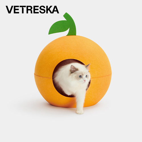 未卡大橘大利毛毡窝冬天保暖猫窝
