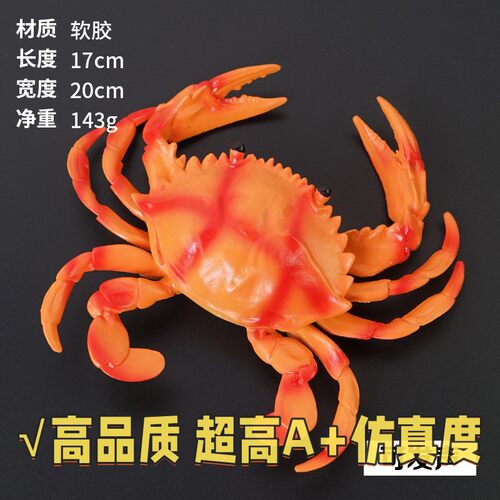 仿真软胶蜥蜴龙虾螃蟹恐龙鳄鱼乌龟BB叫爬行动物儿童玩具模型B61