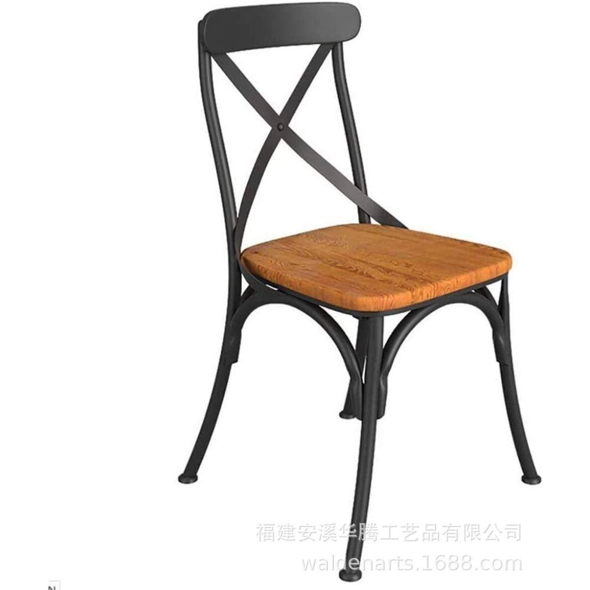 美式乡村复古餐椅铁艺沙发椅子休闲吧台椅酒吧椅