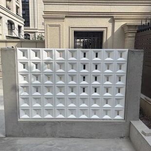 ABS九宫格双面PU水泥构件镂空砖网红隔断pu构件砖发泡陶瓷空心砖